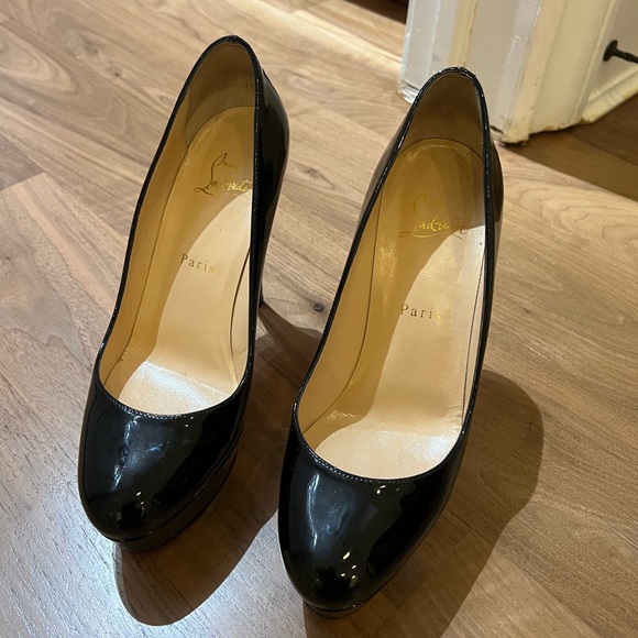 Christian Louboutin  platform pumps heels black  size 38 really good condition - Picture 5 of 9